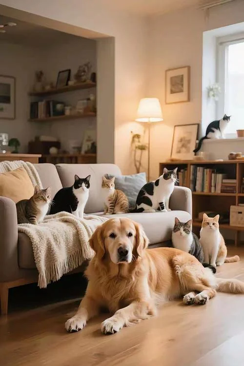 梦见自己家猫吃狗_1