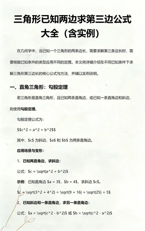 三角形边长的公式_1