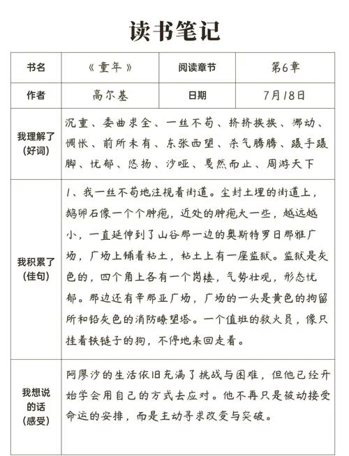 童年读后感简短20字-童年读后感二十字