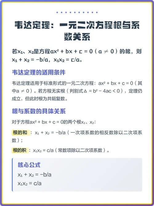 一元二次方程韦达定理_1