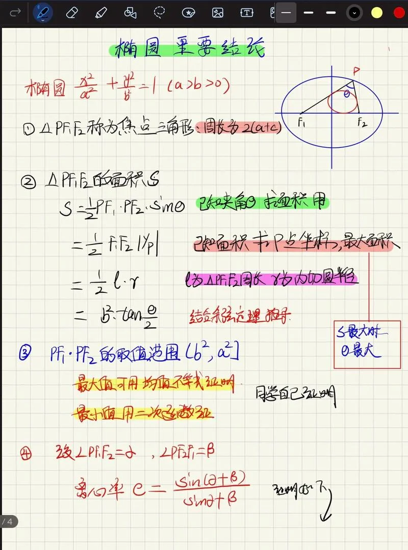 高中椭圆所有公式_1