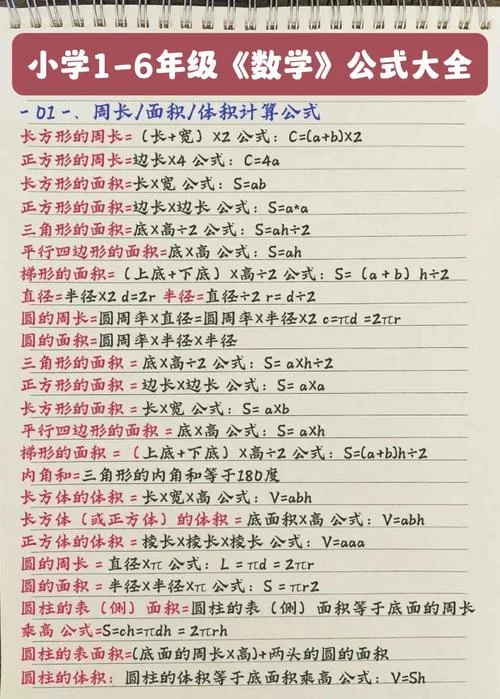 四年级上册所有公式_2