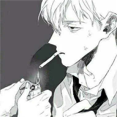 抽烟的微信头像_1