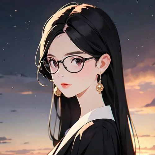 微信头像带眼镜女霸气-微信头像：霸气戴眼镜女