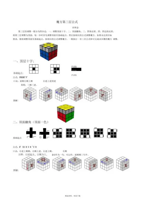 魔方还原公式第三层_2