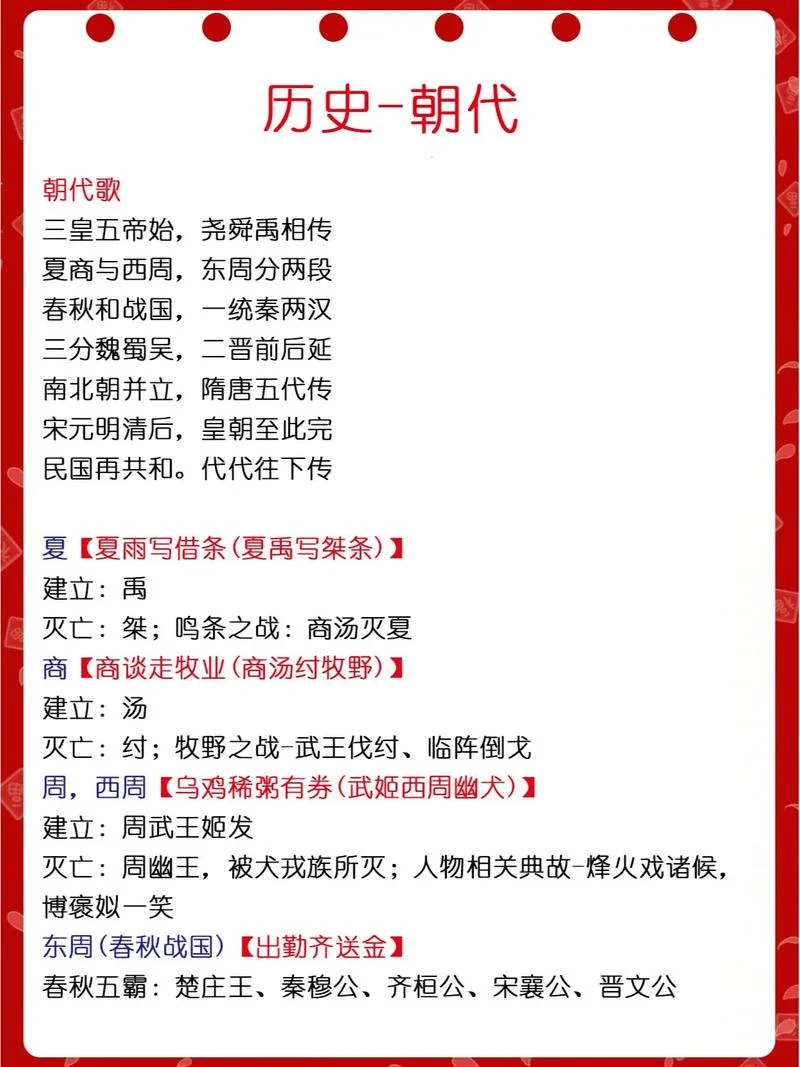 历史年表口诀-历史年表口诀