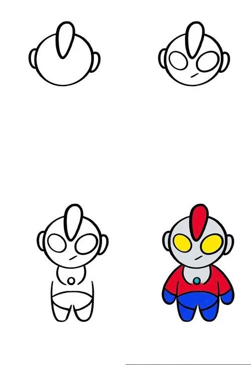 小孩奥特曼简笔画_2