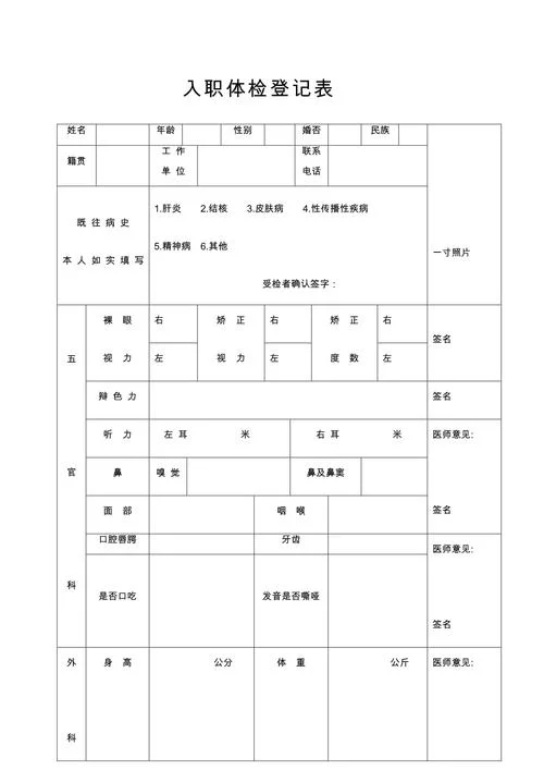 物业公司入职体检项目_2