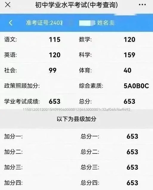 浙江省高中学考成绩-