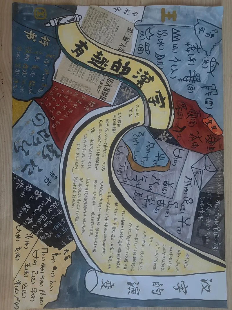 汉字起源手抄报_2