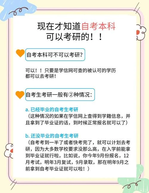 自考后可以考研吗-自考可考考研。