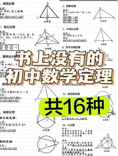 初三数学定理和公式大全_1
