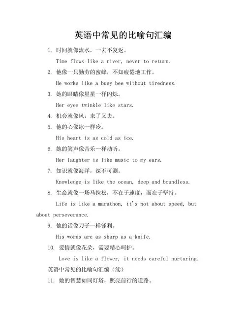 比喻句出国留学网-留学网比喻句改写