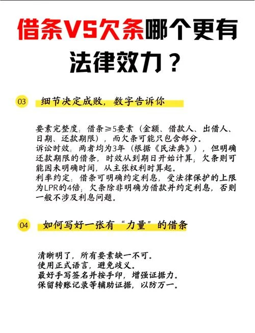 借条和欠条哪更具有法律效力-欠条借条法律效力
