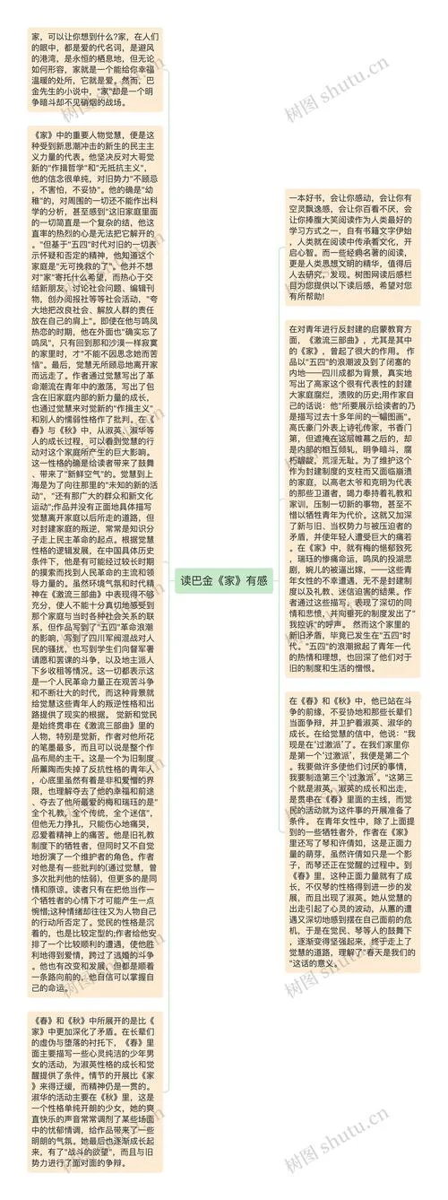 巴金家读后感200字-