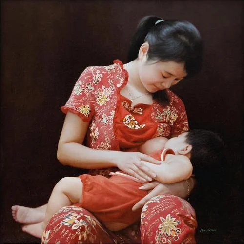 孕妇梦见抱小男孩喂奶_2