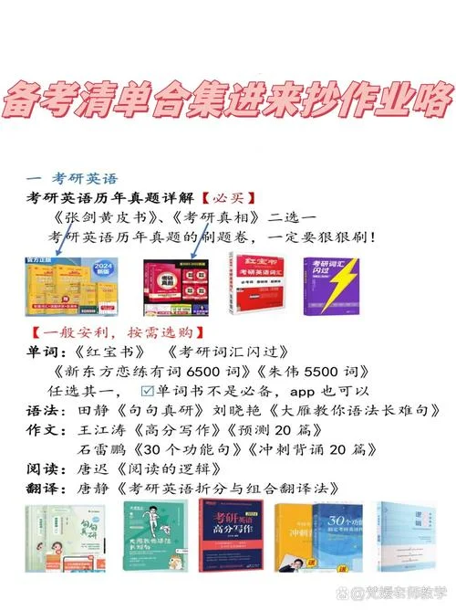 考研复习资料清单-考研复习资料清单