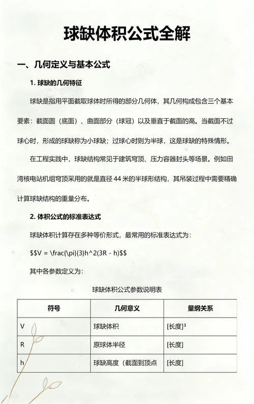 关于球的公式_1