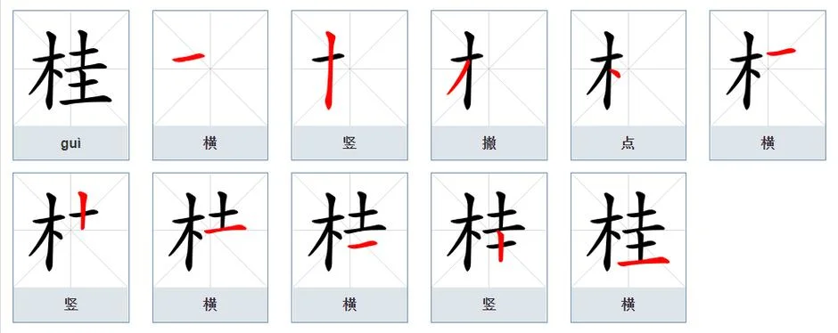 签名练字桂字怎么写_1