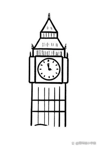 伦敦著名景点画图-伦敦景点手绘图