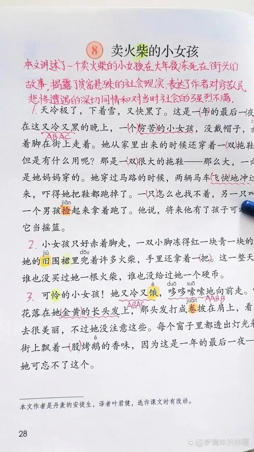 卖火柴的小女孩的读书笔记_2