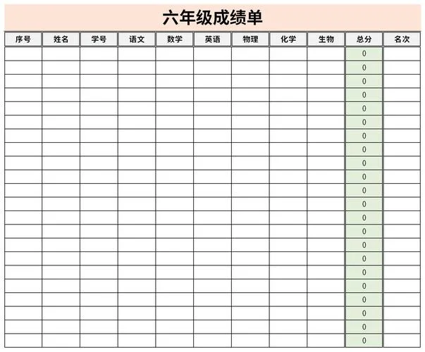 成绩单表格怎么打印-打印成绩单表格