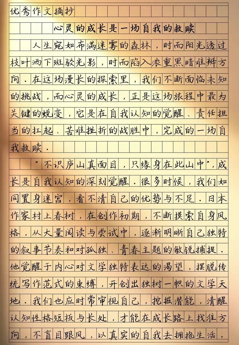 最新5年中考满分作文-最新 5 年中考作文