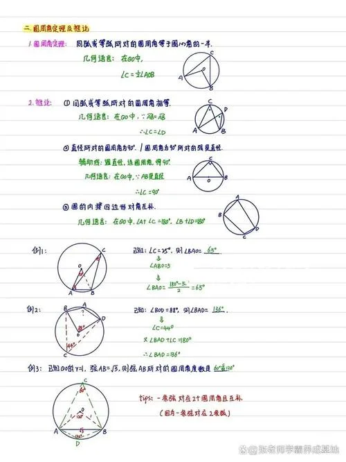 圆周角定理及其推论题_2