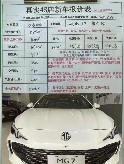 mg的车多少钱_2