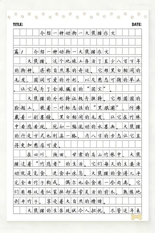 介绍一种动物的作文_1