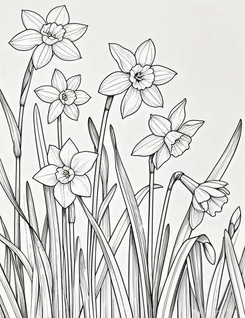 花图片简笔画手绘_2