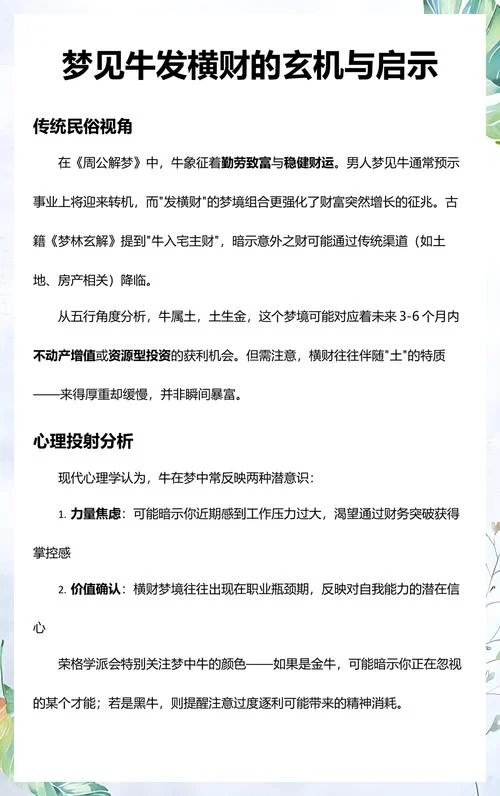 梦见什么会发横财_1