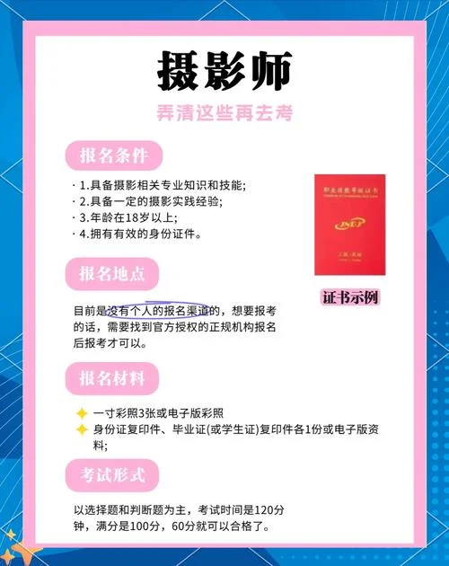 摄影师证报考机构-报考机构