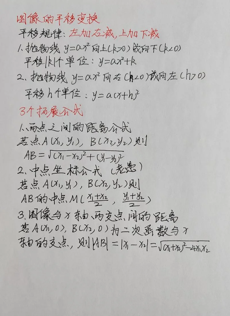 中考数学重点公式-中考数学重点公式