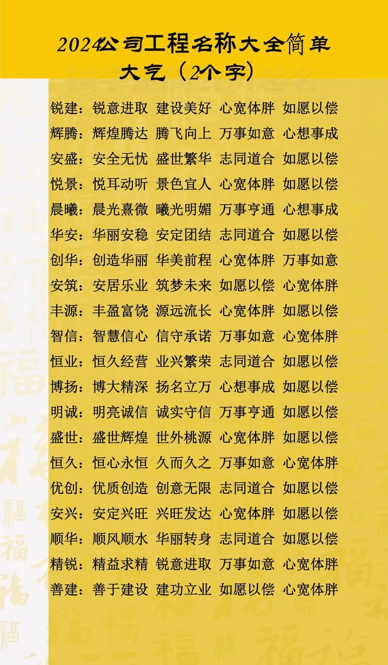 开公司起名字大全二字-开公司起名字