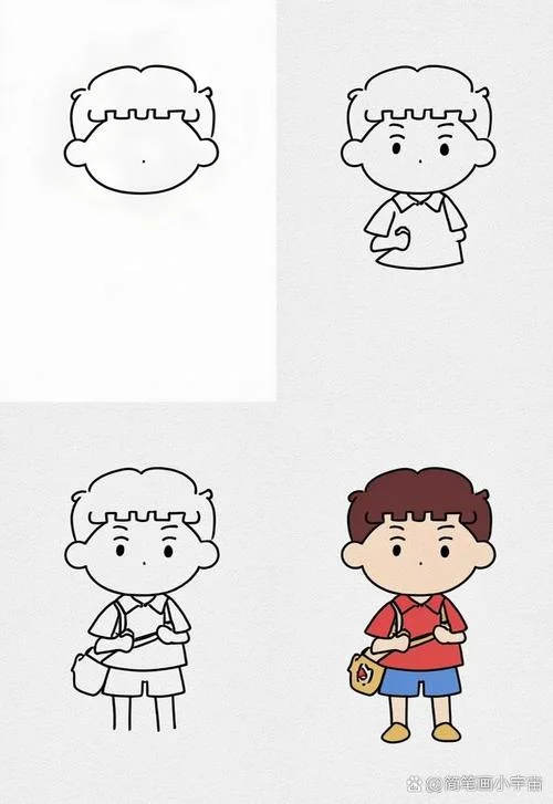 人物漫画简笔画小学生_2