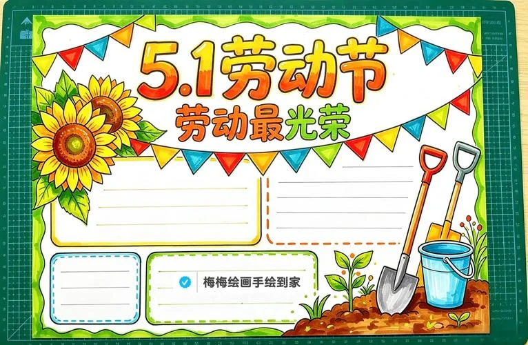劳动节手抄报图片模板-