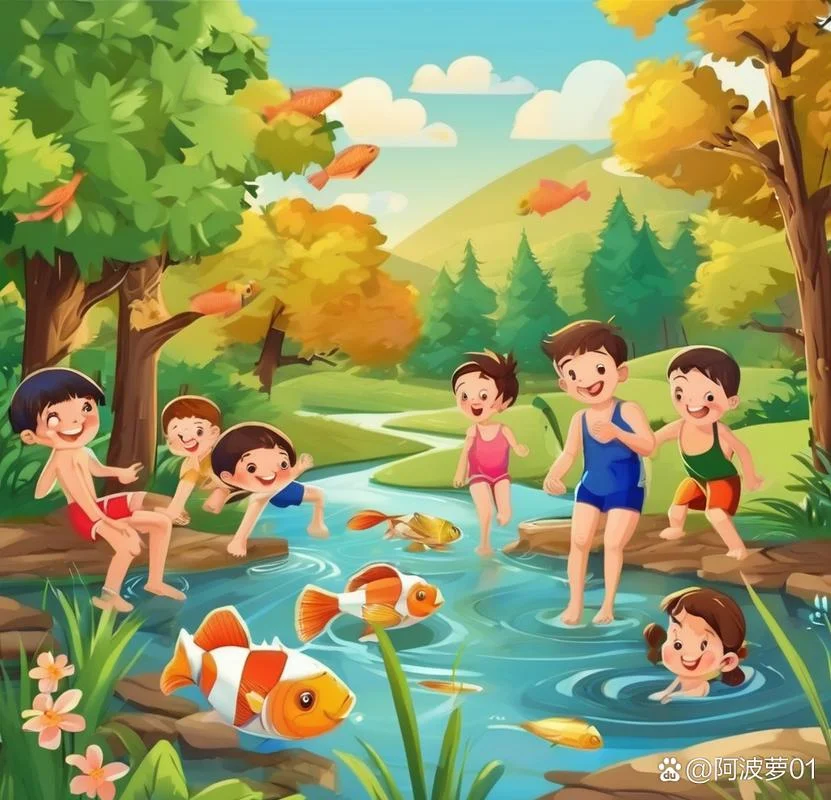 梦见和朋友玩水游泳_1