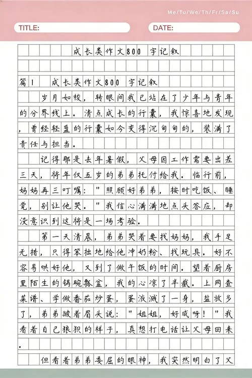 写一篇叙事作文800高中-高中叙事作文 800 字