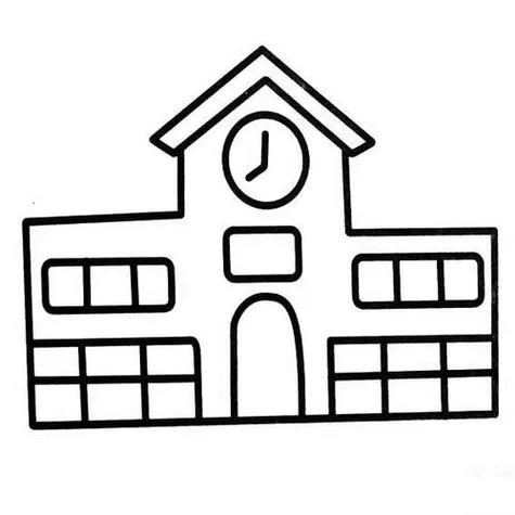 学校 简笔画-学校简笔画关键词