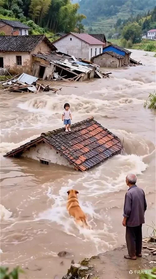 梦见发大水我在水中游_2