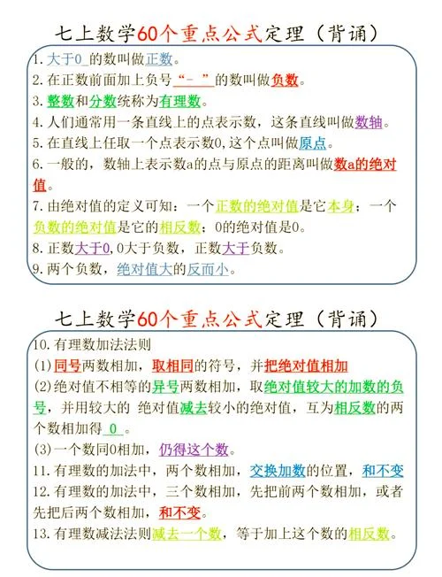 初中数学常用公式及定理-初中数学常用公式定理