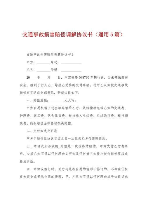 交通事故调解书怎么写_2