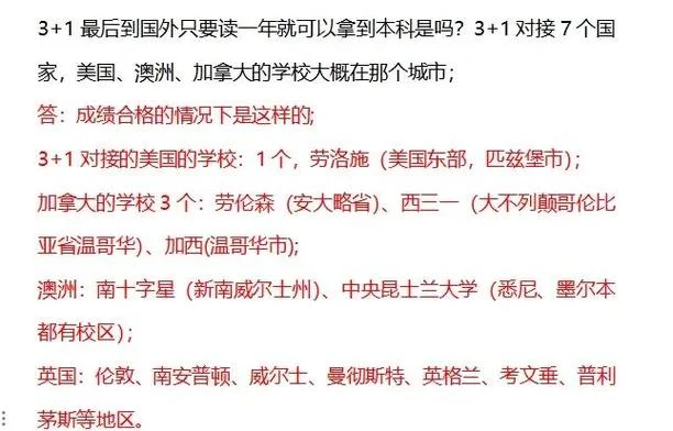 3+1留学的优缺点-