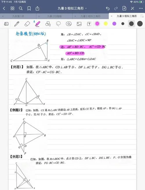 射影定理讲解_1