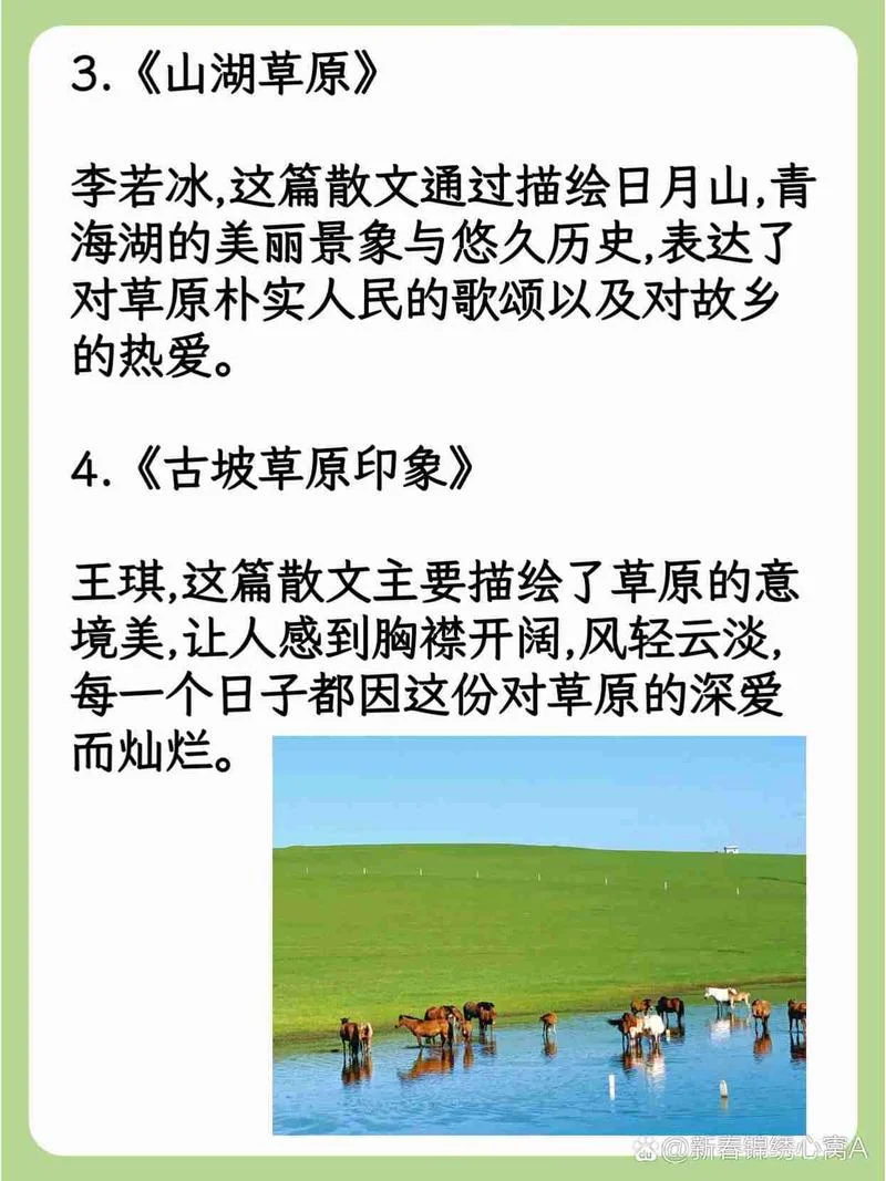 草原的作者简介20字-草原作者简介精简版
