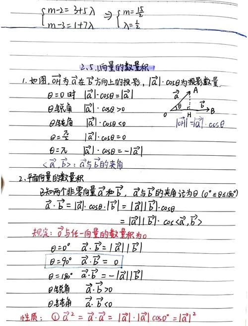 大学向量的运算的所有公式_1
