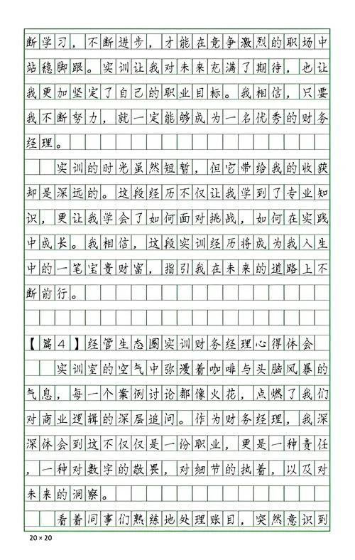 财务经理体会和感悟-财务经理感悟体会