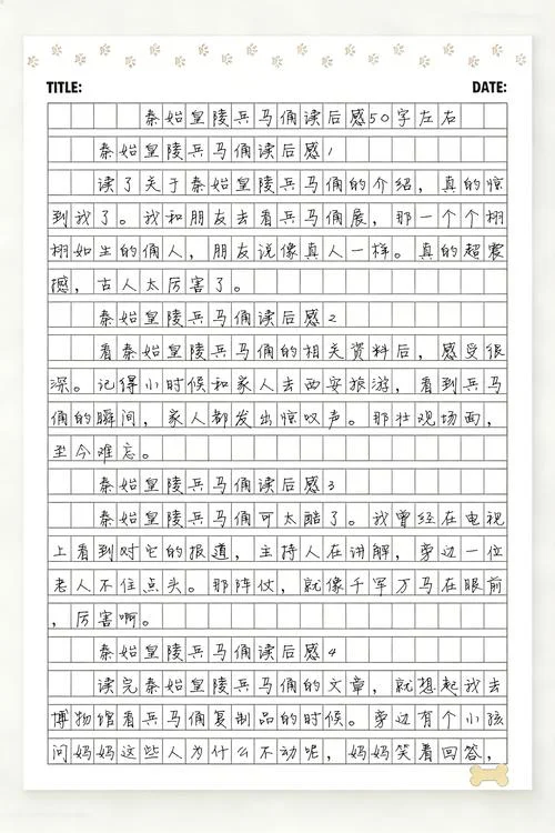秦兵马俑的读后感受-秦兵马俑读后感