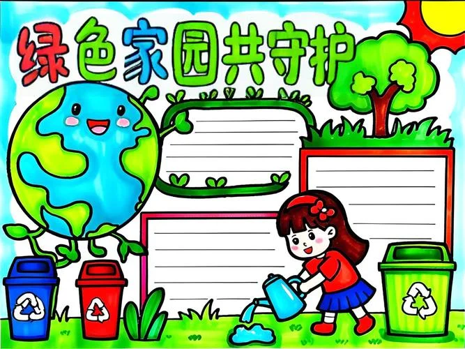 我们的家园手抄报水粉_1